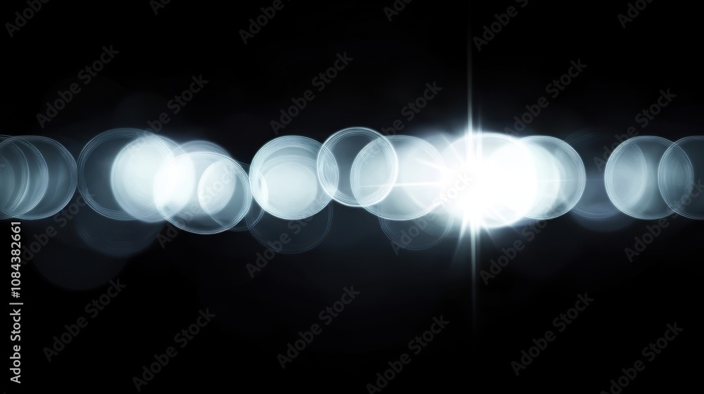 Poster soft glowing lights create a beautiful effect against a dark background during a calm evening atmosp