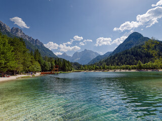 Lake in the mountains. Triglav National Park. Slovenia.