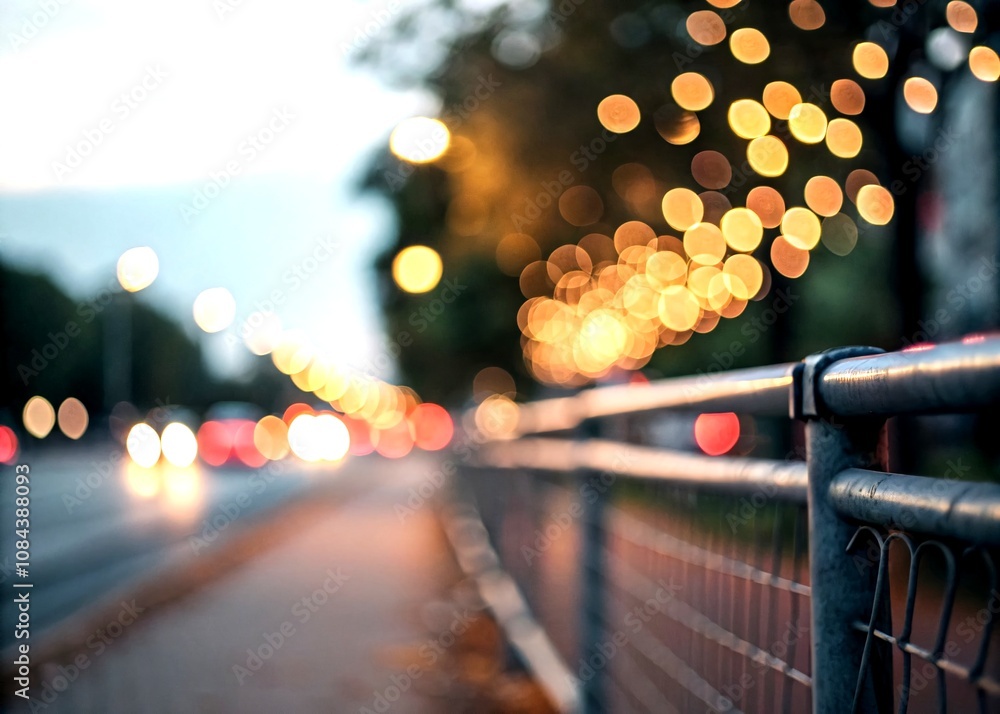 Aufkleber abstract bokeh barrier: soft focus dots creating a dreamy background with gentle light for minimalis