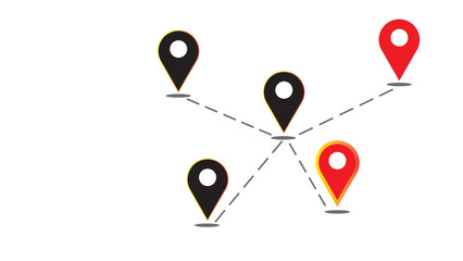 Abstract location icon, simple location icon on white background.