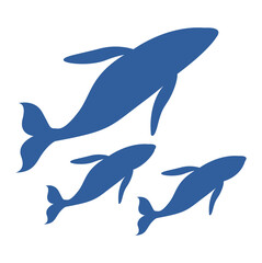 Whale Vector Illustration Ocean Wildlife