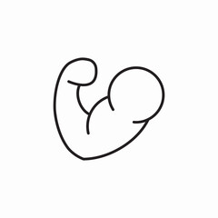 muscle arm icon sign vector