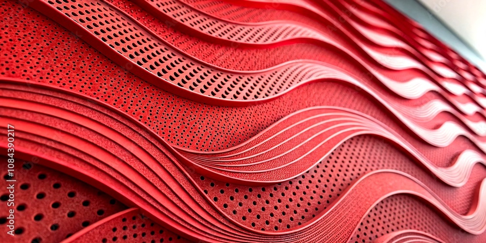 Poster abstract red pattern paper cut background with luxury lines and halftone gradients for modern decora