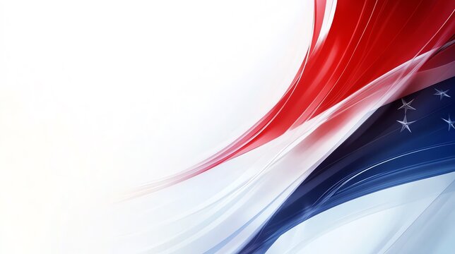 A vector illustration of an American themed design with a white background, copy space for text
