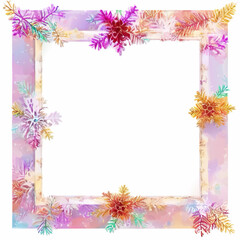 watercolor christmas frame