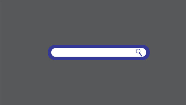 Search web bar with magnifying glass, internet search bar, information search system,