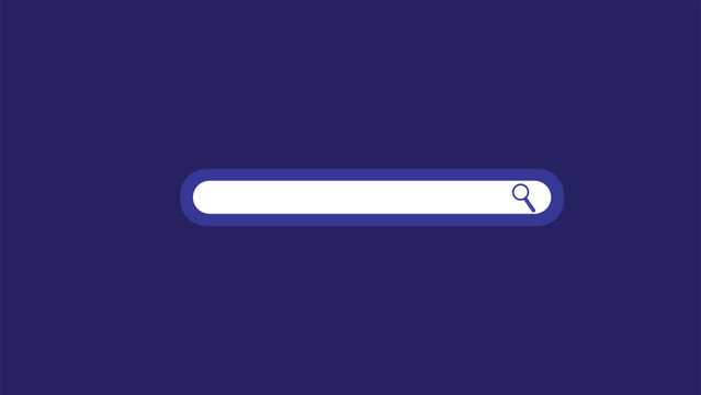 Search web bar with magnifying glass, internet search bar, information search system,