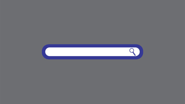 Search web bar with magnifying glass, internet search bar, information search system,