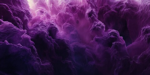 Fototapeta premium A mesmerizing display of swirling purple clouds, offering a dreamlike abstract scene reminiscent of a surreal painting.