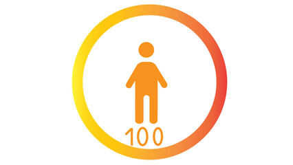 People icon, men sign in circle. people icon, vector illustration on white background.