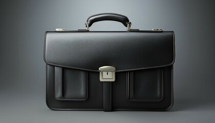 black leather briefcase
