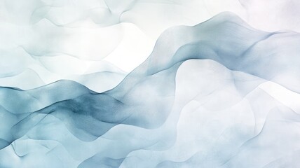 Obraz premium Abstract image of light blue and white flowing fabric-like waves