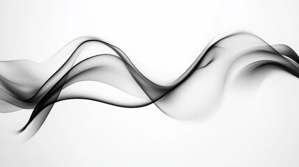 Obraz premium Abstract Black and White Wave Design