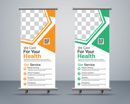 Professional Corporate Roll Up Banner Standee Template | rullop benner mockup