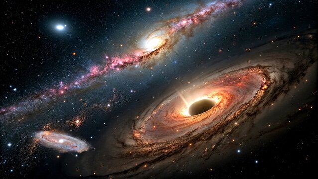 Captivating Low Light Photography of the First Image of Black Hole Sgr A with M87, Showcasing the Mysteries of the Universe in Stunning Detail and Contrast