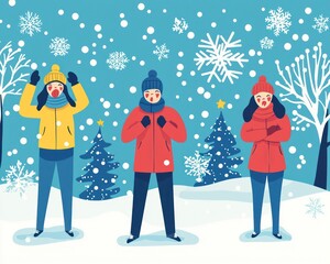 Visual check-in human emotions during the winter season