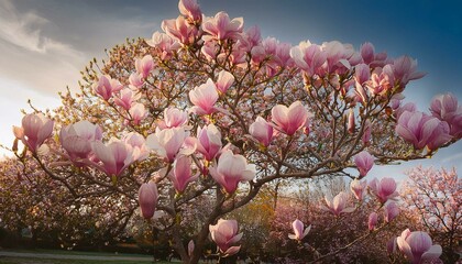 magnolia tree in bloom