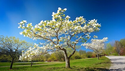 blooming tree in spring