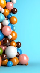 Obraz premium Colorful Spheres Abstract Background 3D Rendering