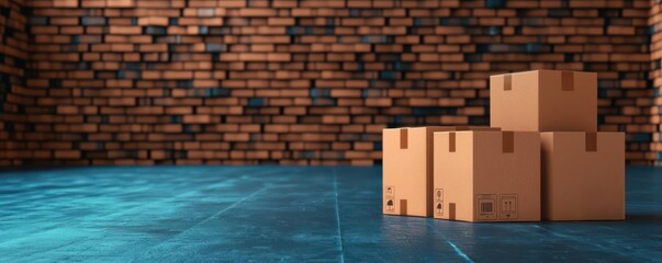 shipping concept. goods or service receipt concept. Warehouse goods receipt dock with digital interface for logging items, streamlined process, 3D illustration