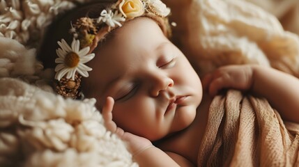 Newborn photoshoot with creative props and personalized accessories