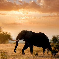 Fototapeta premium Elephant. Symbol of wisdom and strength