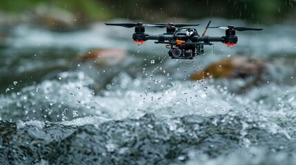 Fototapeta premium Drone in a River