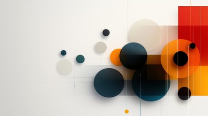 Minimalist circles in an abstract composition reflect modernity and simplicity, capturing a clean aesthetic balanced with warm tones to provide a sophisticated artwork.