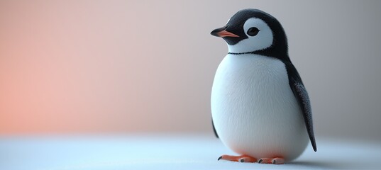 Obraz premium E-commerceHighlight:AdorablePenguinToy,商品プロモーションにぴったりな愛らしいペンギンのおもちゃ.GenerativeAI