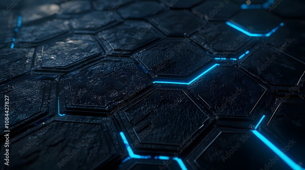 Leinwandbilder futuristic design exploration digital environment 3d texture dark setting close-up perspective high-