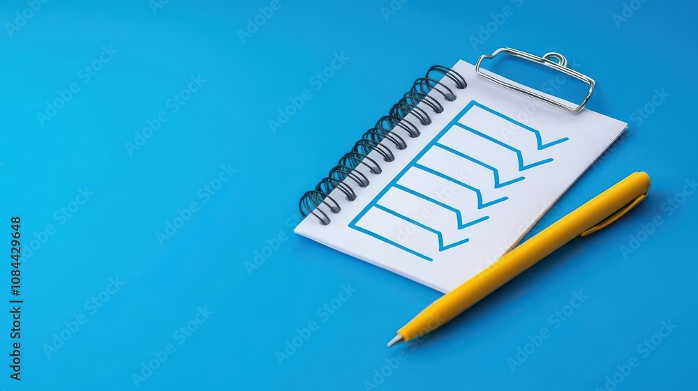 Poster business plan 2025 concept. macro of a planner with a section labeled q1 2025 optimization goals and