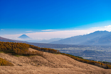 霧ヶ峰富士見台からの富士山