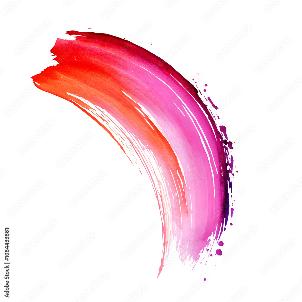 Poster Dynamic and colorful brush stroke for adding an artistic touch to any project