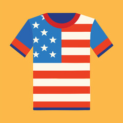 Obraz premium t shirt design template american flag icon