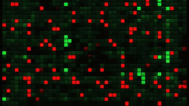 A colorful microarray image displaying gene expression data.