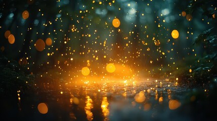 soft-focused background with bokeh effect, creating a dreamy atmosphere filled with twinkling lights and gentle colors, perfect for conveying a sense of calm and tranquility