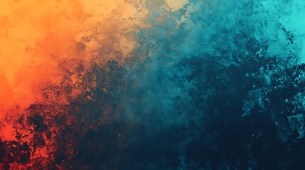 Fototapeta premium Gray-toned background infused with teal, orange, and black gradients.