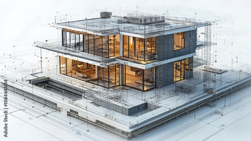 Poster exploring bim software features for architectural design virtual environment screenshot overview inn