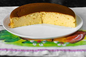 Traditional Japanese cheese cake, light cotton cake, cloud cake