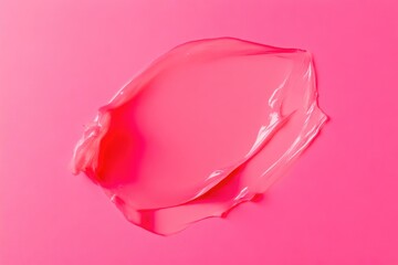 Abstract Pink Cream Smear with Glossy Finish