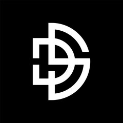 Letter DS overlapping monogram logo