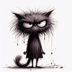 Obraz premium Angry cat in a dress