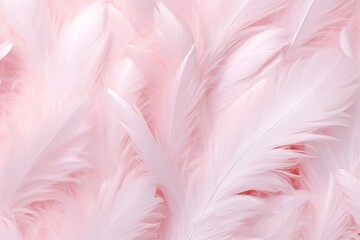 Fototapeta premium Light Pink Feathers Background, Light Pink feathers pattern, feathers background, feathers wallpaper, bird feathers pattern, AI Generative
