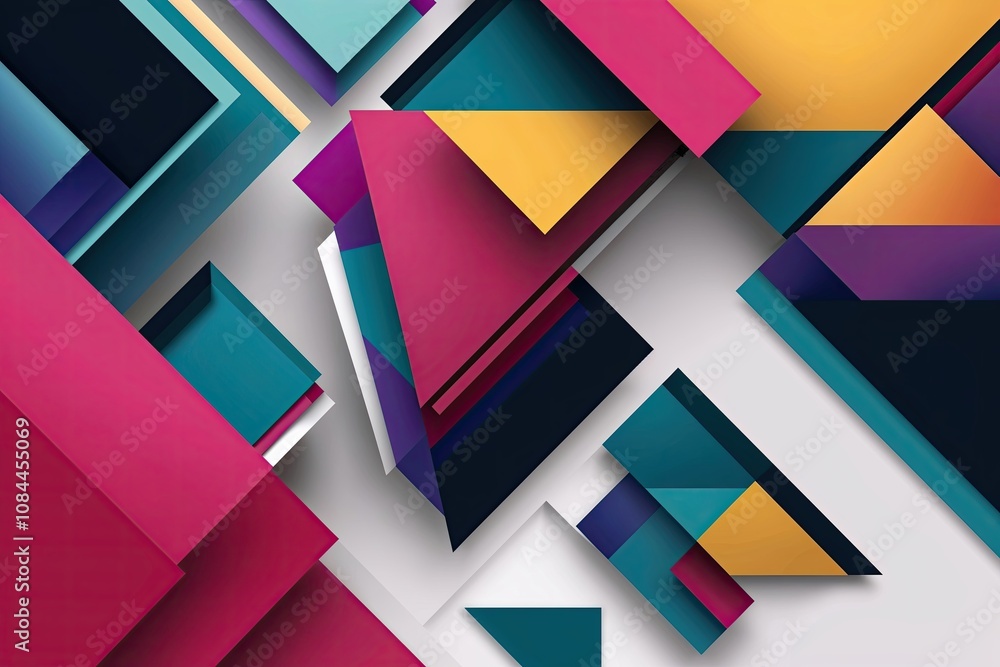 Aufkleber dynamic geometric patterns with fluid movement and vibrant designs
