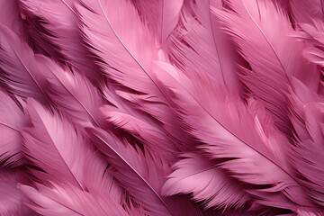 Obraz premium Pink Fluffy Feathers Background, Pink Feathers Pattern, Beautiful Feathers background, Feathers Wallpaper, bird feathers pattern, AI Generative