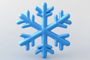 Fototapeta premium A Simple Blue Snowflake Object Highlights the Beauty of Winter With Its Minimalistic Design and Cool Tones, Perfect for Seasonal Decor and Inspiration