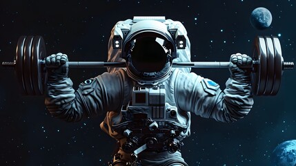 Astronaut training with cosmic weights in space