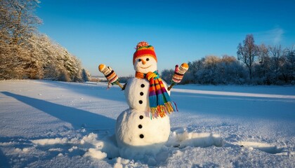 Obraz premium snowman in the snow