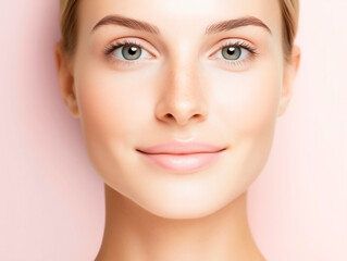 Fototapeta premium beauty portrait of a young woman with nice clean healthy skin