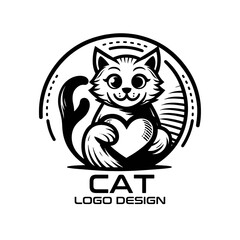 Cat Vector Logo Design